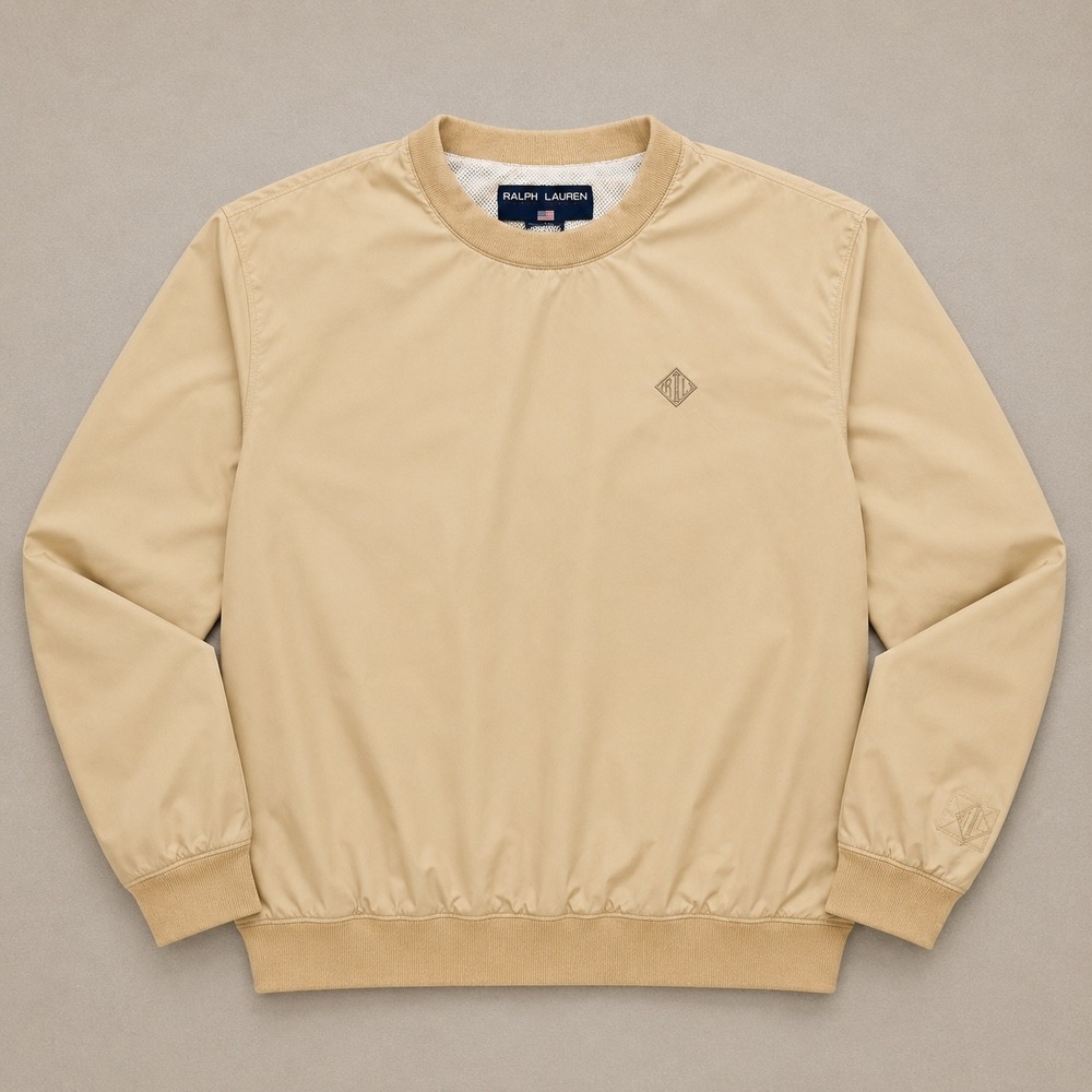 Polo Sport Ralph Lauren Men's Beige Windbreaker Pullover Size Small - Picture 2 of 14